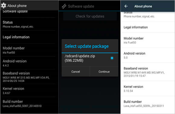 how to update android 4.0